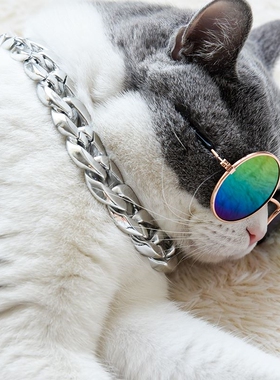 极速宠物无声饰品猫咪狗狗泰迪法斗项链脖子土豪大金炼子卖萌项圈