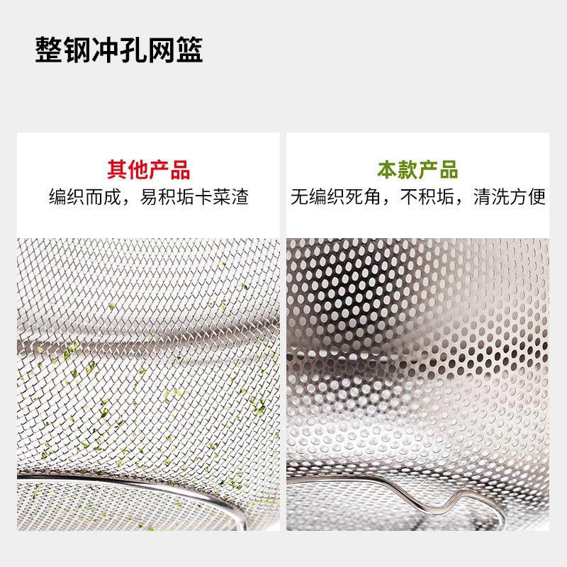 霜山304不锈钢盆子厨房洗菜盆沥水篮家用多功能料理盆打蛋和面盆,淘宝优惠券,粉丝福利购,淘宝优惠卷