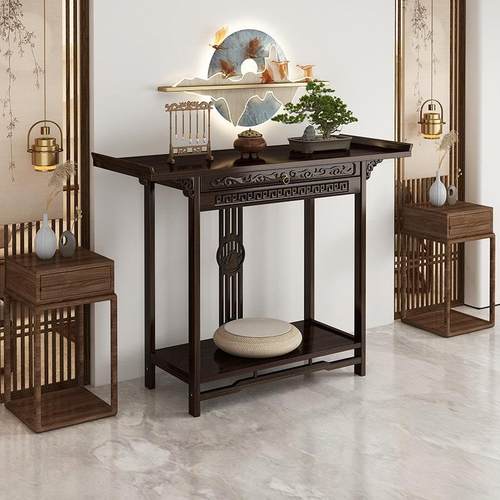 新中式中堂桌供桌八仙桌条案神台香案佛台家用香桌案台佛龛柜神龛 - 图1