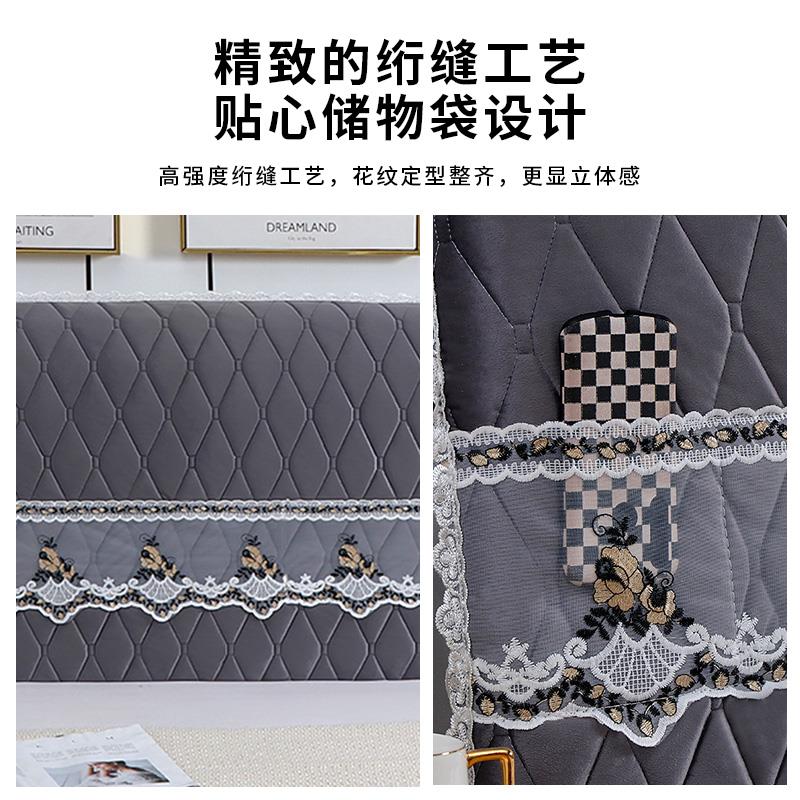 高档床头套罩2025年新款靠背软包木床夹棉全包通用加厚防尘保护罩 - 图2