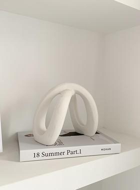 秘密卡车 ins风白色极简陶瓷抽象线条艺术摆件家居饰品民宿装饰