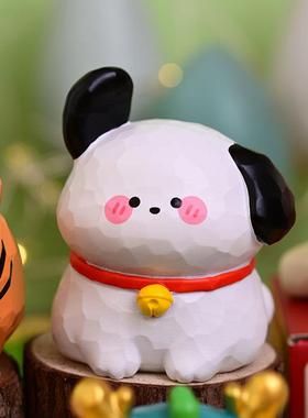 十二生肖车载摆件全套蛇年树脂可爱治愈系桌面模型新年礼物办公室