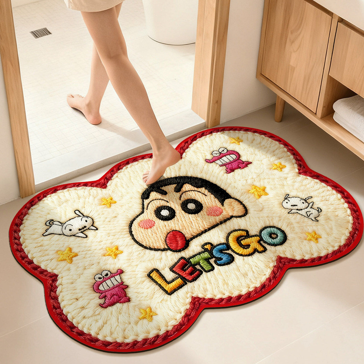 浴室地垫硅藻泥防滑圣诞卡通2025新款厕所吸水速干卫生间家用垫子,淘宝优惠券,粉丝福利购,淘宝优惠卷