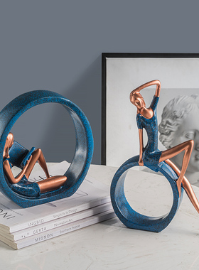 创意家居玄关酒柜装饰品摆件北欧轻奢风客厅电视柜办公室饰品摆设