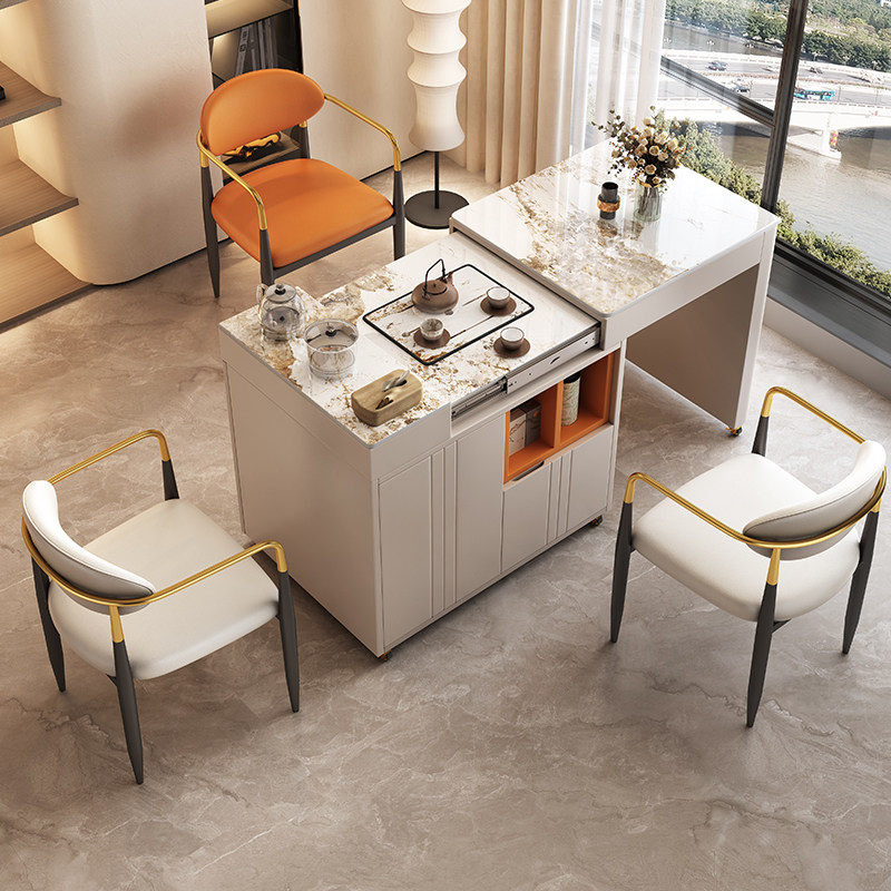 阳台岩板茶桌伸缩多功能茶车小型可移动客厅家用小茶桌功夫泡茶桌,淘宝优惠券,粉丝福利购,淘宝优惠卷