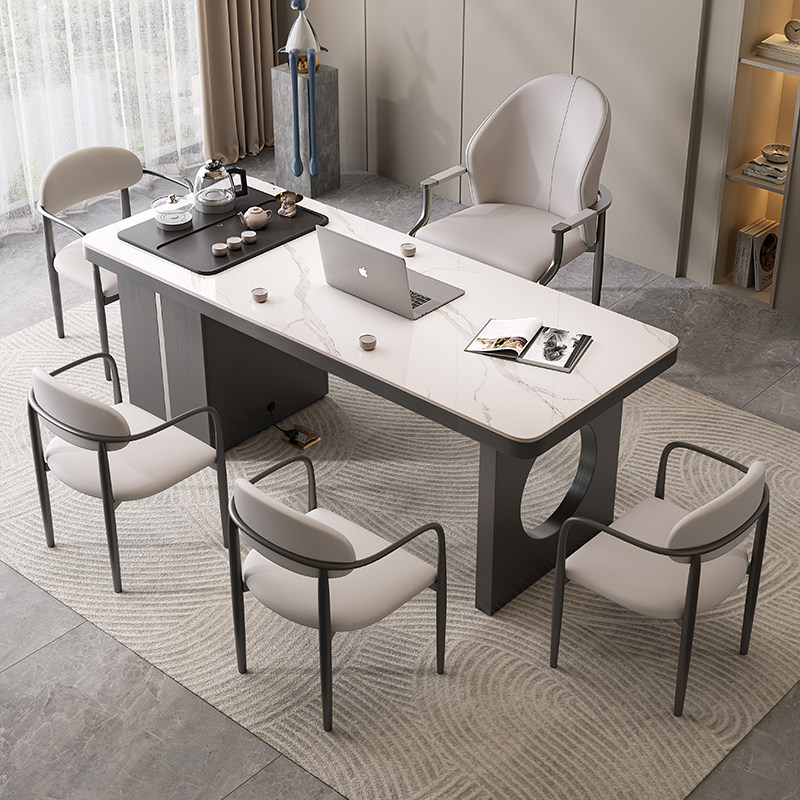 轻奢岩板茶桌现代简约阳台客厅家用茶台办公室泡茶一体功夫喝茶桌,淘宝优惠券,粉丝福利购,淘宝优惠卷