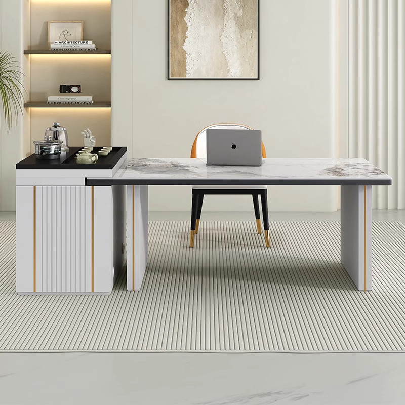 岛台岩板茶桌椅组合轻奢现代高级感家用一桌五椅接待办公室泡茶台,淘宝优惠券,粉丝福利购,淘宝优惠卷