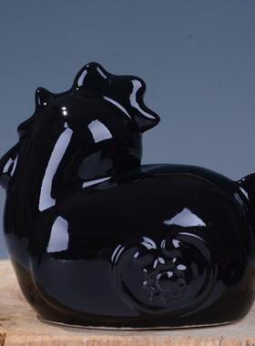 小号陶瓷十二生肖老鼠牛虎兔蛇马羊猴鸡狗猪龙摆件瓷器黄色风水物