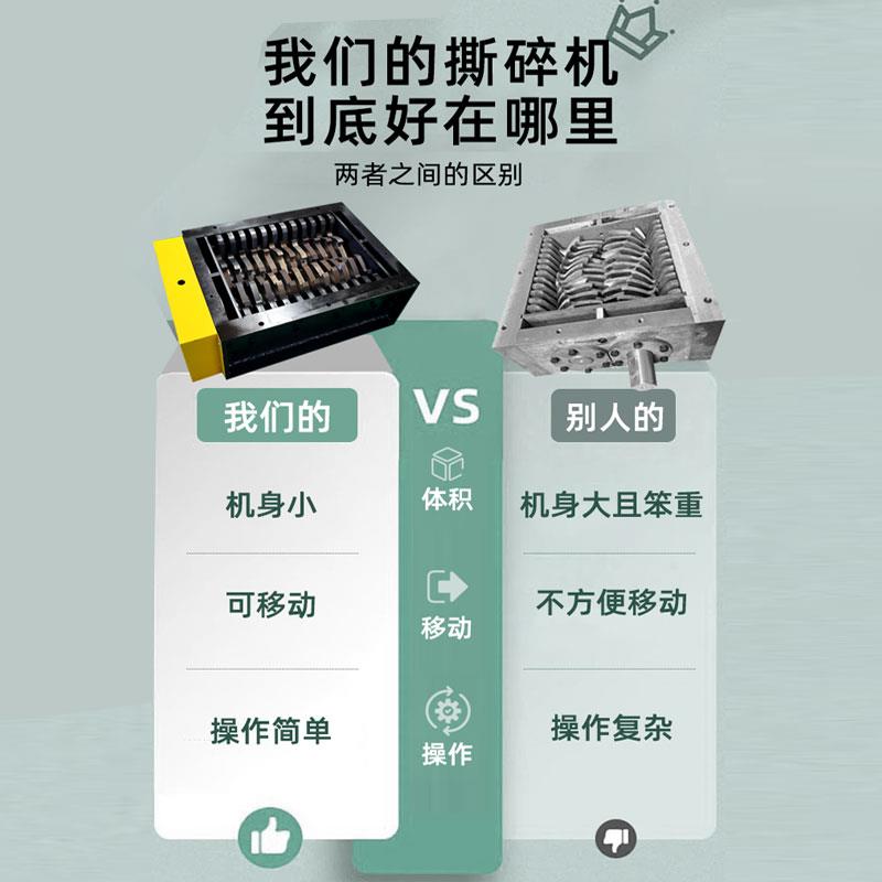 Shredder chassis steel bar scrap iron wire rope scrap metal rubber tire domestic waste shredder