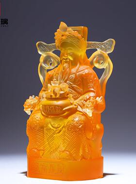 琉璃财神摆件2026新款顺风顺水顺五路财神爷招财店铺家用神台供奉