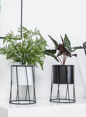 极速创意北欧风几何花盆花篮摆件家居阳台落地花架窗台小摆设软装