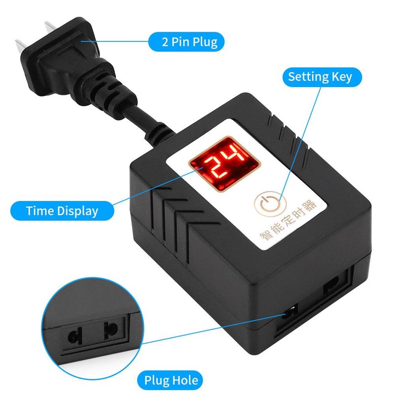 热销智能循环插头定时器水草灯水族灯氧气泵灯定时开关自动循环 - 图1