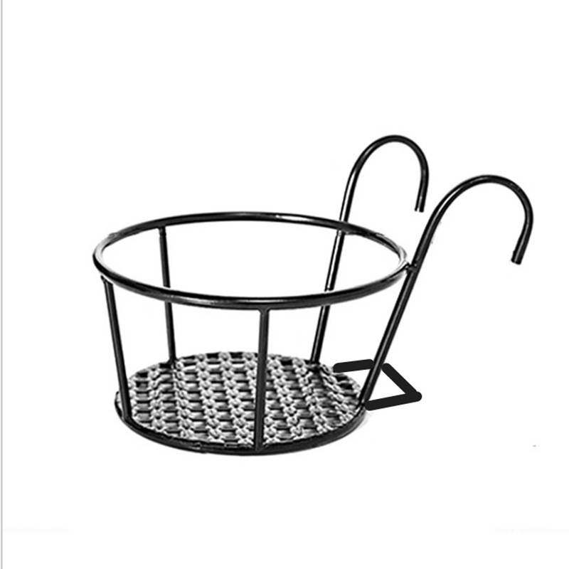 极速阳台花架铁艺栏杆架悬挂式窗台吊兰绿萝吊篮花盆架子厂家