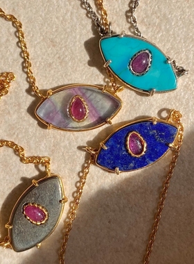 新品Bohemian Rhapsodie 法式小众彩色天然半宝石串珠项链锁骨链