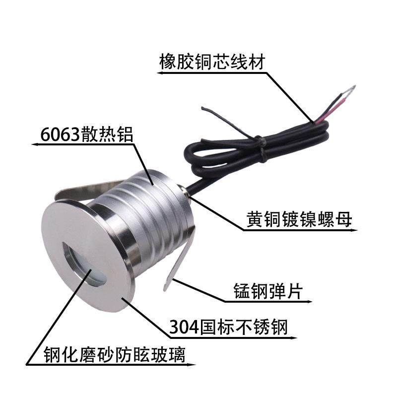 LED地埋灯半圆12V24V不锈钢户外嵌入台阶灯1W3W防水地灯庭院花园,淘宝优惠券,粉丝福利购,淘宝优惠卷
