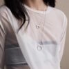 OLIOEACETO sterling silver aquamarine necklace