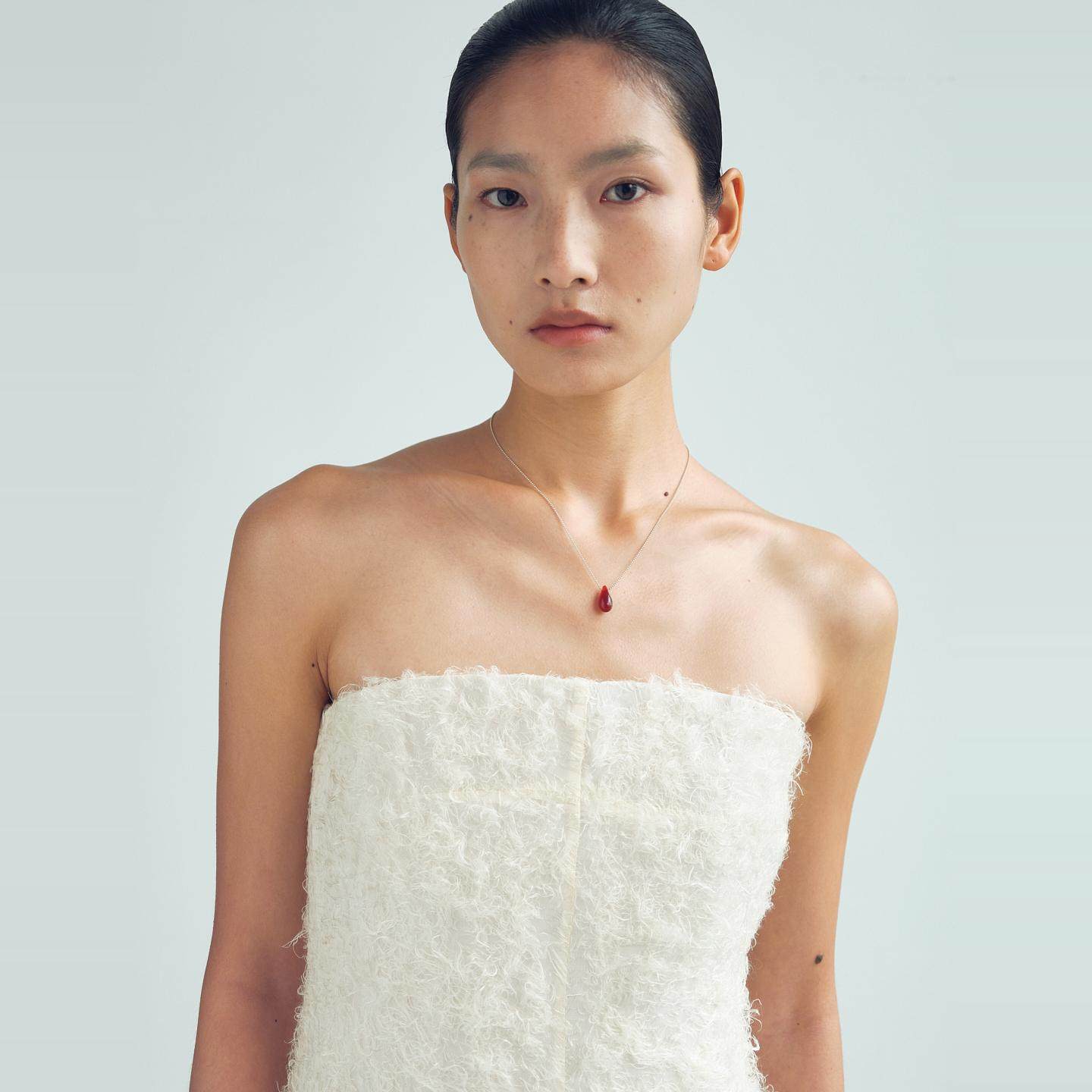 OLIO E ACETO油醋汁 · 新年纯银红玛瑙水滴项链 新年礼物,淘宝优惠券,粉丝福利购,淘宝优惠卷