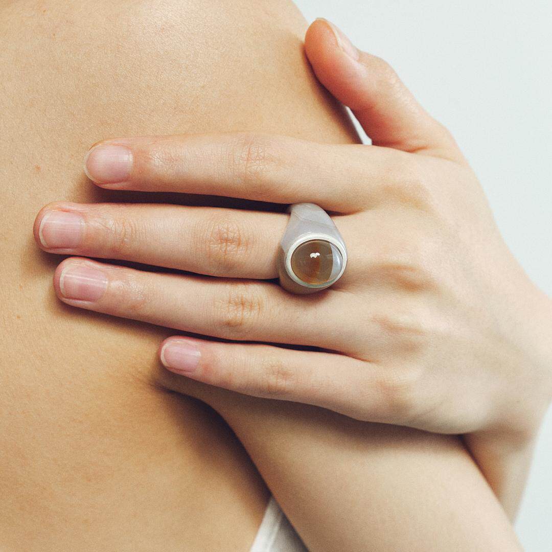 OLIOEACETO sterling silver pulp ring
