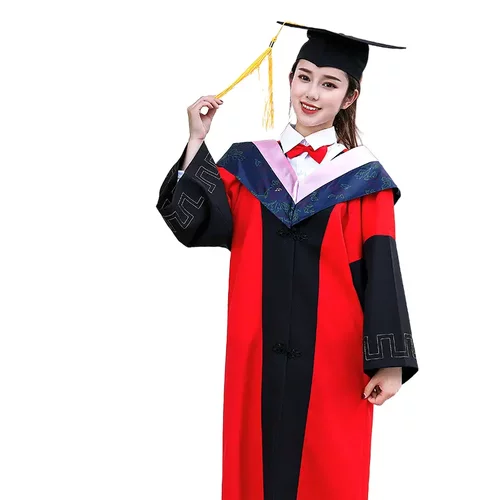 学位学士服毕业礼服大学生男女学院风工科本科文科硕士博士导师服 - 图2