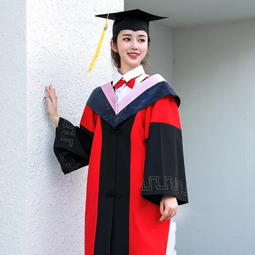学位学士服毕业礼服大学生男女学院风工科本科文科硕士博士导师服 - 图1