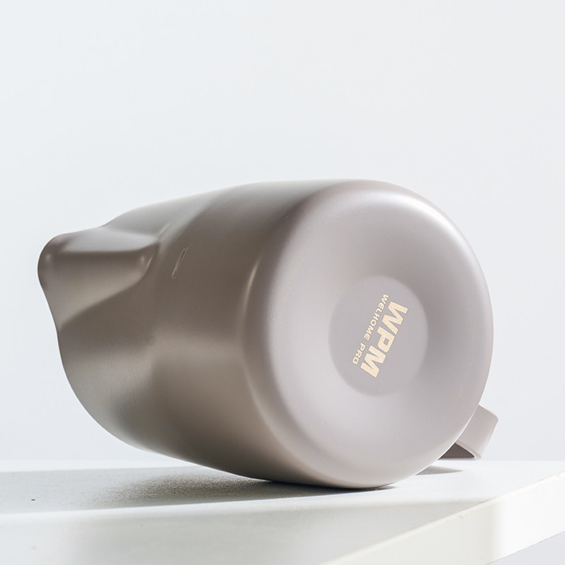 WPM惠家咖啡拉花缸304不锈钢打奶缸斜口压纹奶泡杯#9加宽圆嘴,淘宝优惠券,粉丝福利购,淘宝优惠卷