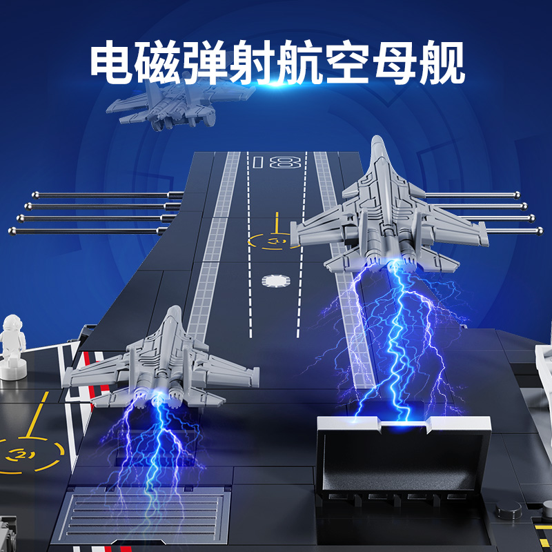 森宝积木福建舰积木拼装玩具军事纪念品山东舰航空母舰模型大摆件 - 图0