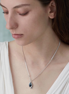 Tender Society Molly系列黑玛瑙多种佩戴方式长项链简约长款素链