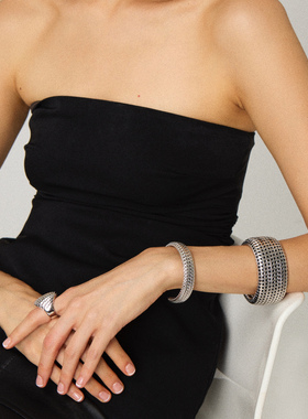 Tender SocietyT for Tender系列金银色老花镂空手镯小众新品