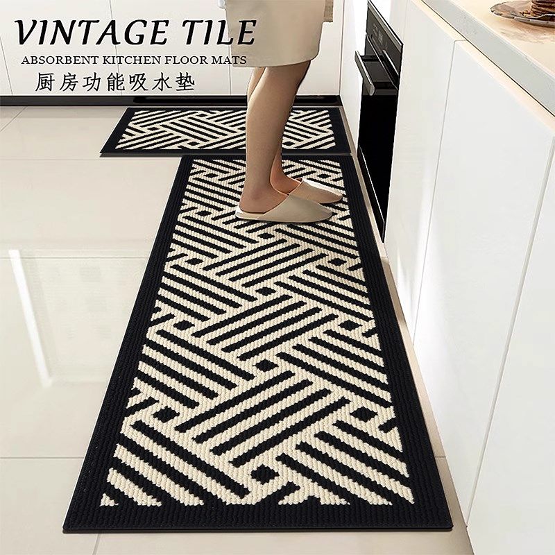 法式复古厨房地垫防滑吸油可擦免洗专用脚垫吸水垫子门口耐脏地毯,淘宝优惠券,粉丝福利购,淘宝优惠卷
