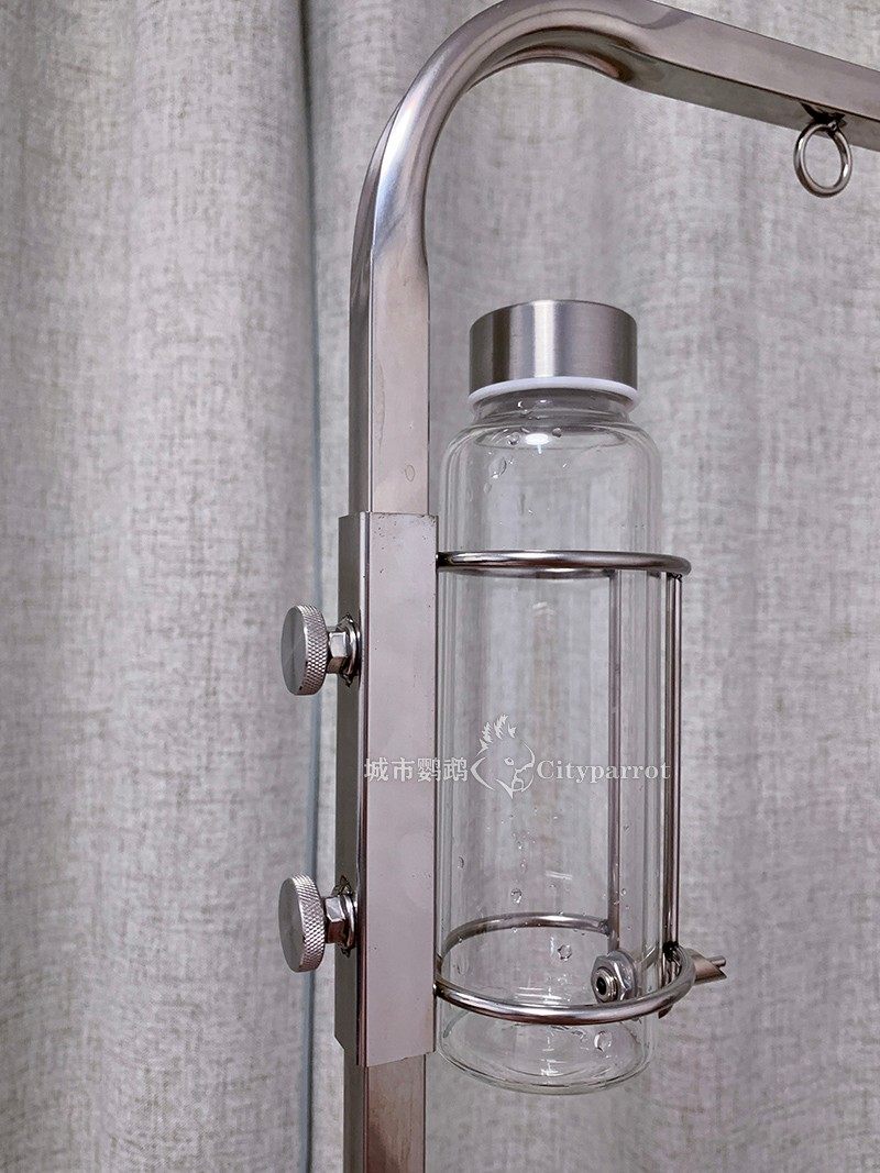 304不锈钢站架水壶架高硼硅玻璃撞针水壶鹦鹉自动饮水器喂水器,淘宝优惠券,粉丝福利购,淘宝优惠卷