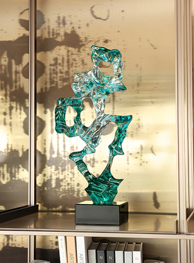 新中式太湖石头假山摆件轻奢高档工艺品客厅玄关电视柜家居装饰品