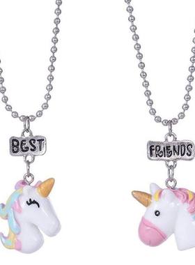 the best friend unicorn necklace horsehead pendant