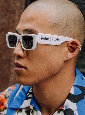 意大利潮牌字母街拍百搭潮酷INS超火网红同款墨镜男女太阳眼镜