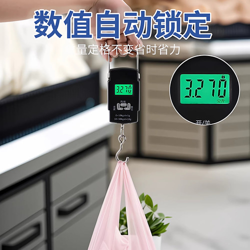 手提电子秤高精度精准电子称手提秤弹簧秤家用便携式小型称重器钩 - 图0