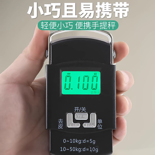 手提电子秤高精度精准电子称手提秤弹簧秤家用便携式小型称重器钩 - 图2