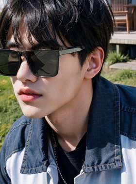 新款墨镜男士开车防紫外线防晒太阳眼镜网红同款方框时尚眼镜