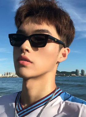 网红时髦墨镜女高级感时尚个性辣妹防紫外线小框方形太阳镜男