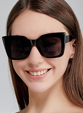 2022新款方框猫眼ins欧美太阳镜女 个性跨境大框墨镜潮流复古眼镜