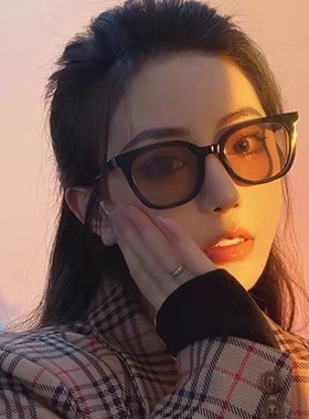 时尚黑框茶色墨镜女款高级感防紫外线防晒网红爆款太阳镜