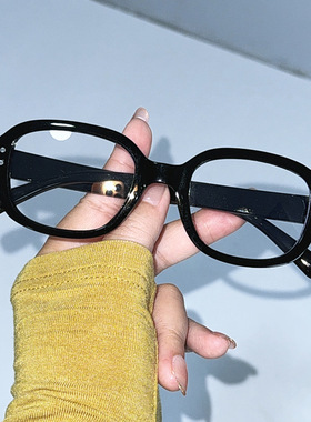 新款韩版复古小框眼镜框女小红书拍照凹造型眼镜架个性平光镜