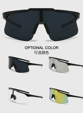 欧美时尚大框墨镜户外骑行登山滑雪防风护目镜防晒运动黑色太阳镜