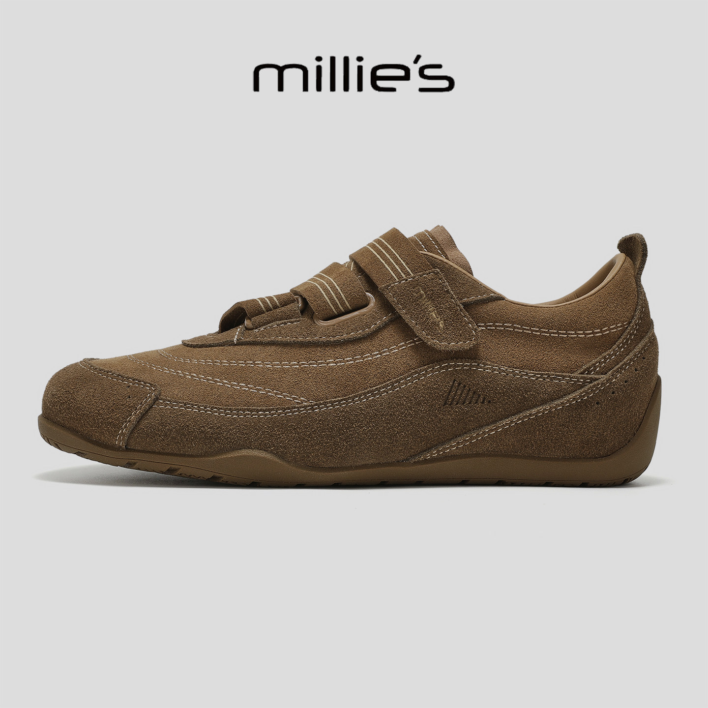 MILLIE'S/妙丽2025新款秋冬复古勃肯鞋女平底休闲鞋百搭运动鞋,淘宝优惠券,粉丝福利购,淘宝优惠卷