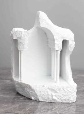 新款直销欧式创意罗马建筑物树脂艺术摆件客厅电视柜样板房玄关家