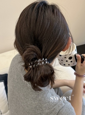 SWW/时髦女孩单品 四季皆可用 百搭电话线发绳高品高弹力发圈头绳