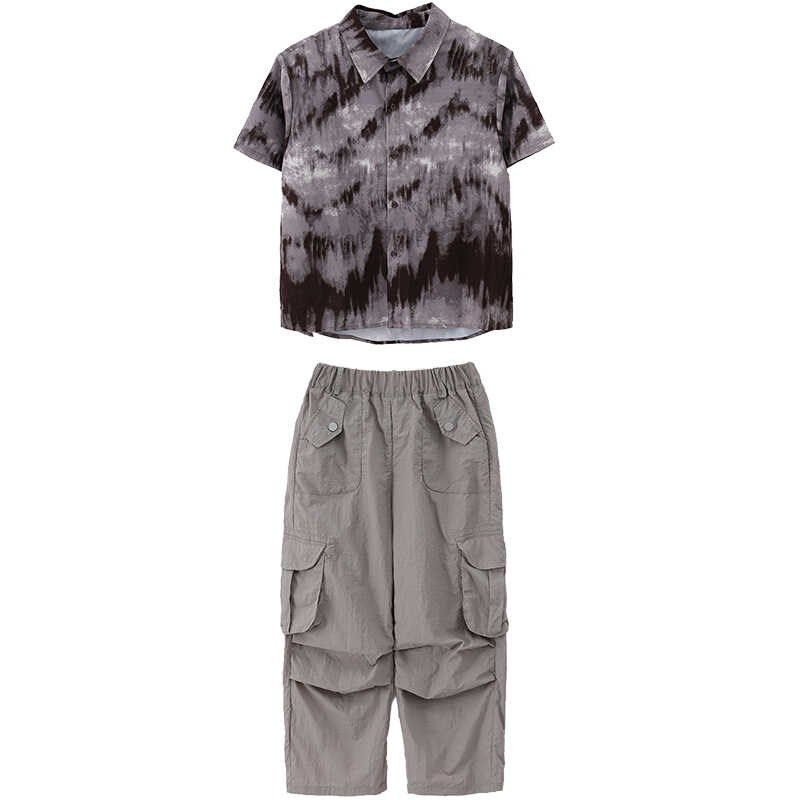 街舞儿童废土风衬衫嘻哈演出服男童hiphop架子鼓服女童爵士舞服装,淘宝优惠券,粉丝福利购,淘宝优惠卷