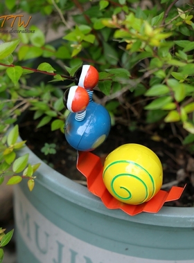 俏皮可爱户外铁艺小蜗牛挂饰摆件庭院幼儿园装饰小摆件