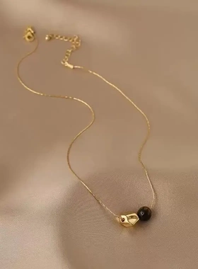 合金项链复古金色项链轻奢高级感