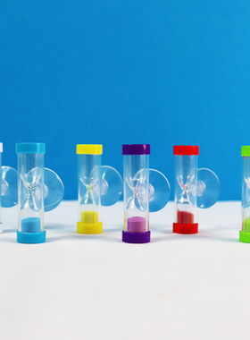 三分钟沙漏计时器儿童时间管理玩具教具吸盘创意摆件防摔塑料刷牙