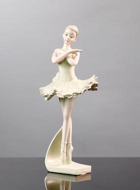 直销新款创意家居树脂工艺品芭蕾舞女孩客厅卧室艺术样板间家居装