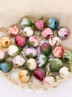 10/50PCs Rose Artificial Flowers Head Silk Fake Flowers For